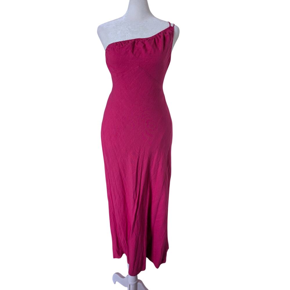 Morning Mist Hot Pink Strappy Summer Dress Sz 8